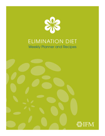 14IFM07 Elimination Diet - Salisbury Pediatrics