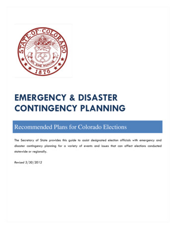 Emergency & Disaster Contingency Planning
