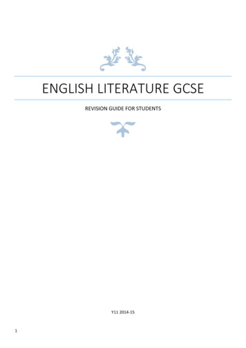 English Literature GCSE - The Bicester School
