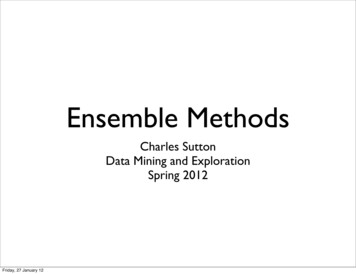 Ensemble Methods - The University Of Edinburgh