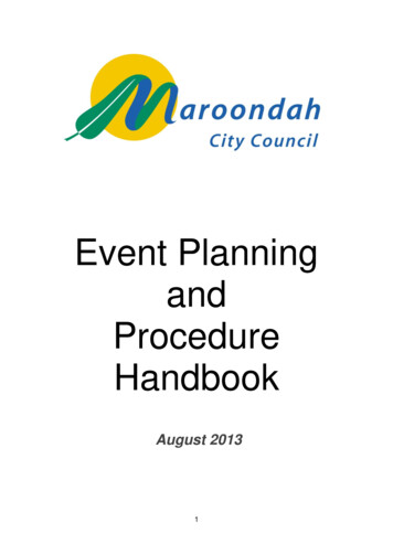 Event Planning And Procedure Handbook