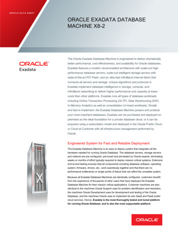 Oracle Exadata Database Machine X8-2 Data Sheet - Logicalis