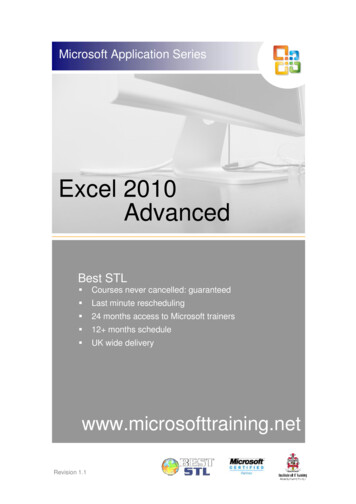 Excel 2010 Advanced - Stl-training.co.uk