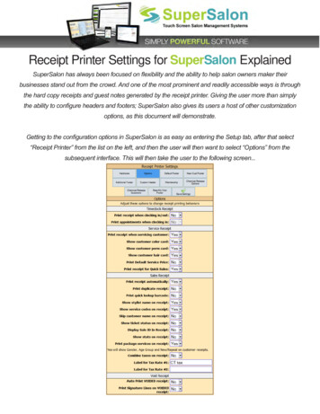Receipt Printer Settings For SuperSalon Explained