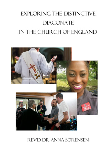 Exploring The Distinctive Diaconate In The Church Of England