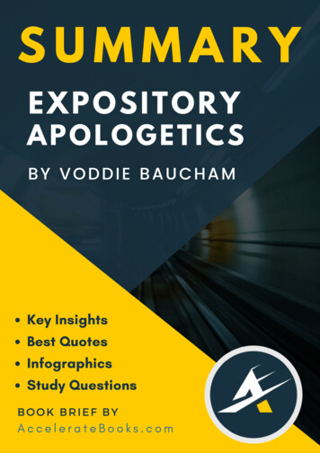 Expository Apologetics By Voddie Baucham - Accelerate 