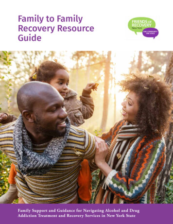 Family To Family Recovery Resource Guide - The Prevention Council Of Putnam