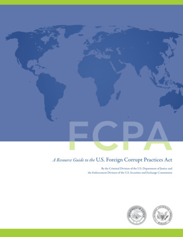 A Resource Guide To The U.S. Foreign Corrupt Practices Act