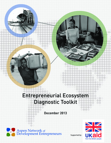 Entrepreneurial Ecosystem Diagnostic Toolkit