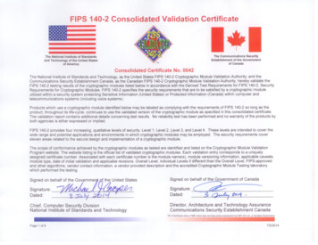 FIPS 140-2 Validation Certificate No. 0042 - CSRC