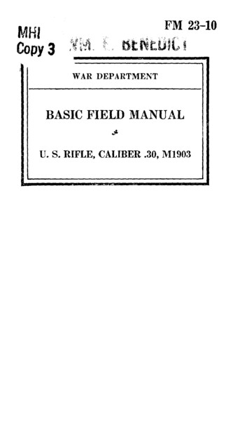 U. S. RIFLE, CALIBER .30, M1903 - Ibiblio