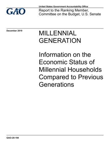 GAO-20-194, Millennial Generation: Information On The Economic Status .
