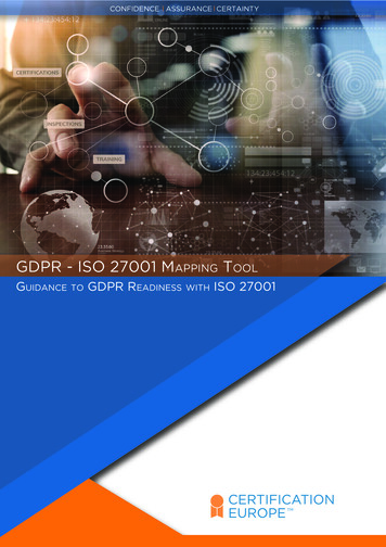 GDPR - ISO 27001 M T