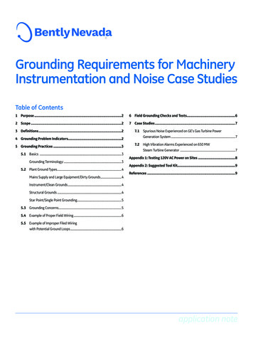 Grounding Requirements For Machinery Instrumentation And .