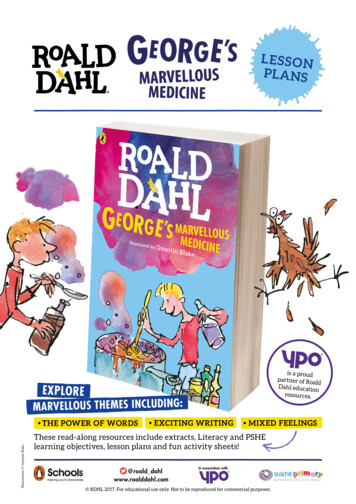 LESSON PLANS - Roald Dahl