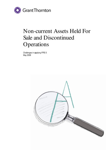 Non-current Assets Held For Sale And Discontinued Operations