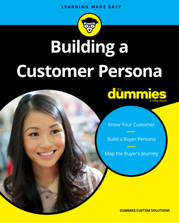 Building A Customer Persona - Dummies