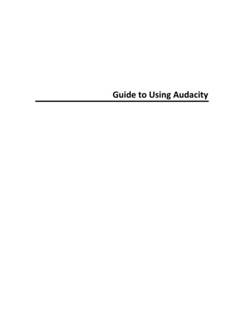 Guide To Using Audacity