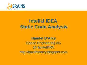 IntelliJ IDEA Static Code Analysis