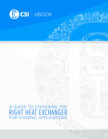 A GUIDE TO CHOOSING THE RIGHT HEAT EXCHANGER