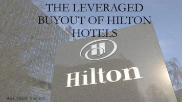 THE LEVERAGED BUYOUT OF HILTON HOTELS - 