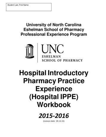 Hospital Introductory Pharmacy Practice Experience .