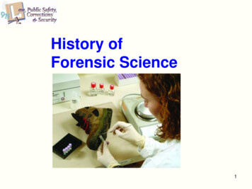 History Of Forensic Science - Dr. Hall's Science Site