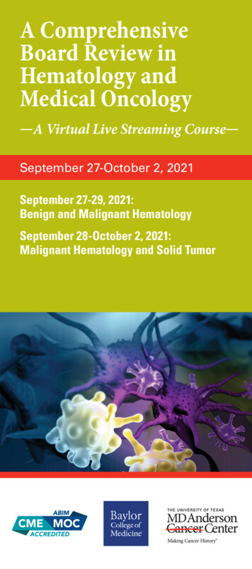 A Comprehensive Board Review In Hematology And Medical .