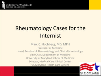 Rheumatology Cases For The Internist - Internal Medicine 