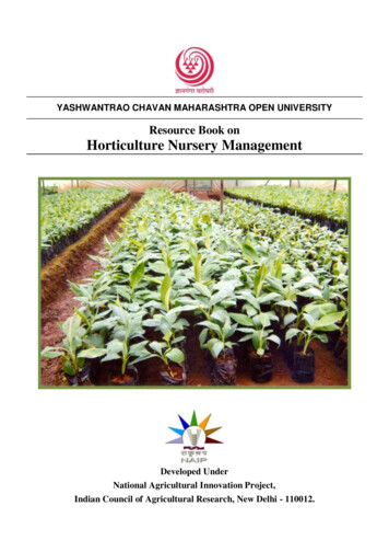 Resource Book On Horticulture Nursery Management - FDCM