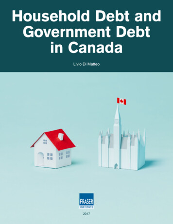 Household Debt And Government Debt In Canada - Fraser Institute