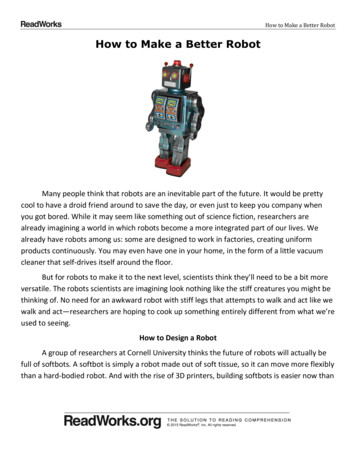 How To Make A Better Robot Passage Questions - Mr. 