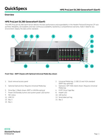 HP DL380 Quick Specs - ServerPartsDirect 