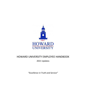 HOWARD UNIVERSITY EMPLOYEE HANDBOOK