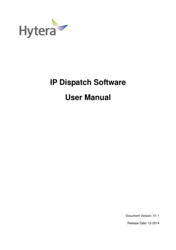 Hytera IP Dispatch Software User Manual