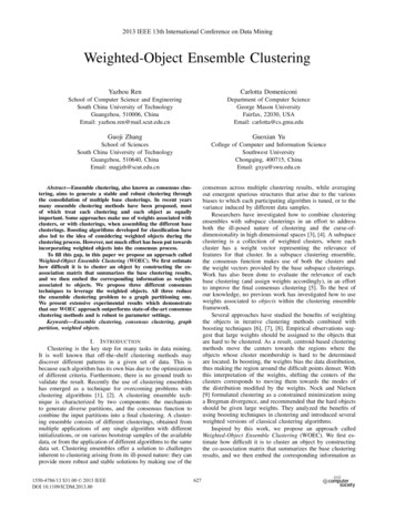 Weighted-Object Ensemble Clustering - George Mason University