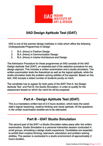 IIAD Design Aptitude Test (iDAT)