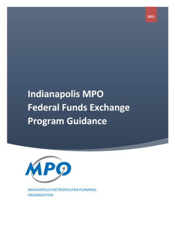 Indianapolis MPO Federal Funds Exchange Program Guidance