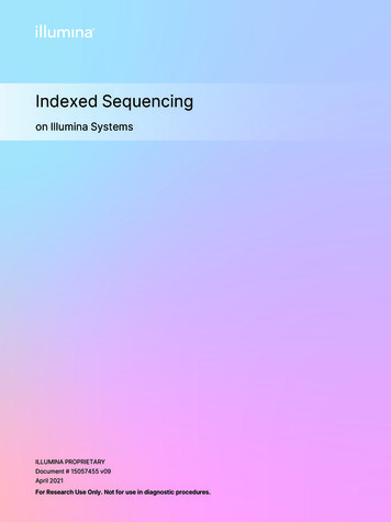 Indexed Sequencing Overview For Illumina Systems