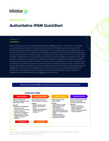 Authoritative IPAM QuickStart - Infoblox