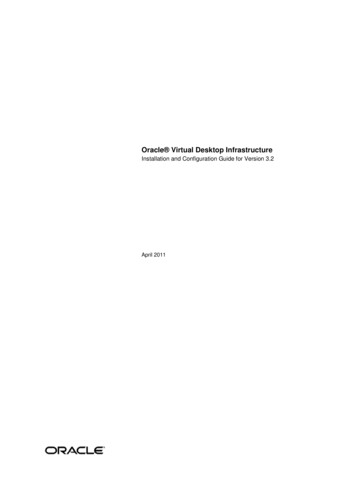 Oracle Virtual Desktop Infrastructure