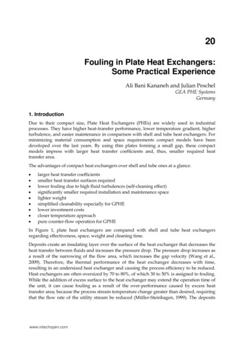 Fouling In Plate Heat Exchangers: Some Practical Experience