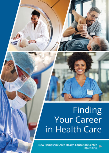 Finding Your Career In Health Care