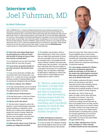 Interview With Joel Fuhrman, MD