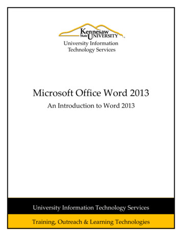 Microsoft Office Word 2013 - Application Gateway