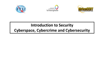 Introduction To Security Cyberspace, Cybercrime And .