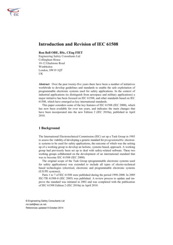 Introduction And Revision Of IEC 61508 - ESC