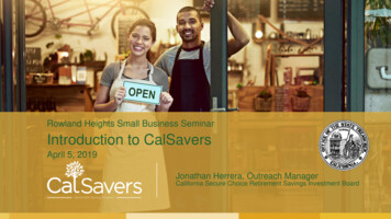 Introduction To CalSavers
