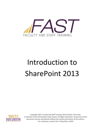 Introduction To SharePoint 2013