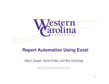 Report Automation Using Excel